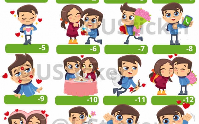 استیکرپسرآبی را  با متن دلخواه شما طراحی کنم
