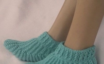 این-مدل-پاپوش-روش-خیلی-ساده-یاد-پاپوش-بافتنی-دو-میل