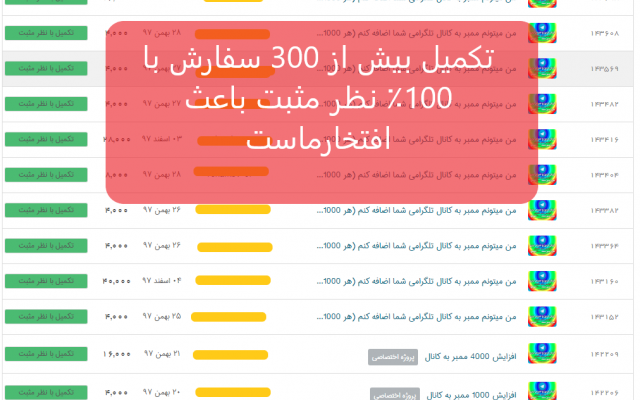 ممبر به کانال طلگرامی شما اضافه کنم (هر 1000 ممبر فقط 4000 )