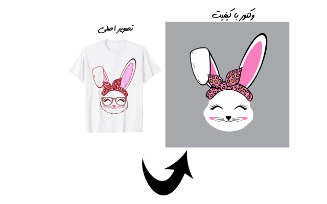 عکس یا تصویر شمارو به وکتور(کورلی) تبدیل کنم .