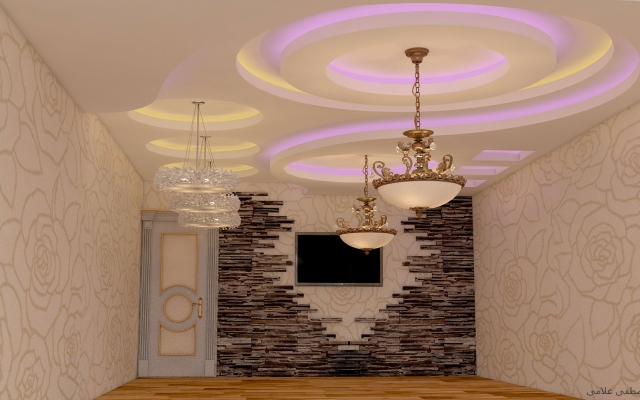 طراحی 3D MAX برای آشپزخانه و کناف سقف و دیزاین اتاق خواب انجام بدم