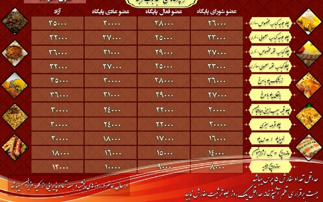 منو آشپزخانه و لوح تقدیر طراحی کنم