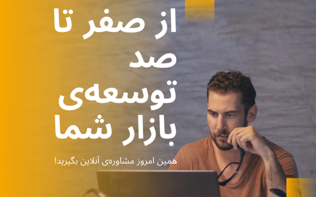 واسه توسعه‌ی بازار آنلاین محصول شما استراتژی بچینم و مشاوره بدم.