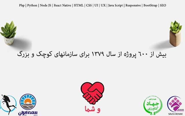 انواع وب سایت با سئو و اپ موبایل رو طبق استانداردw3c و ریسپانسیو طراحی کنم