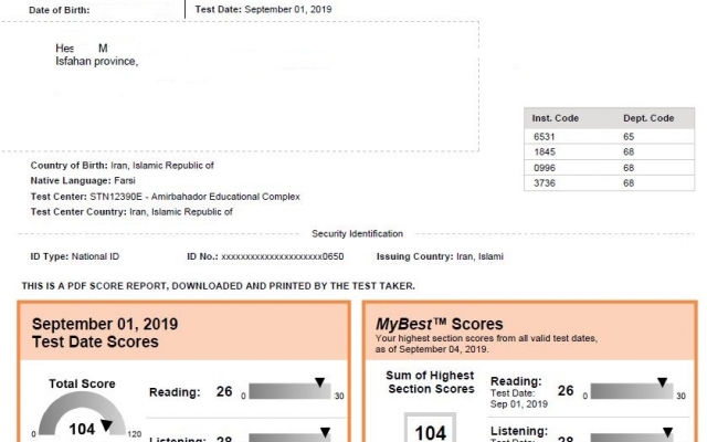 رایتینگ آزمون TOEFL شما رو تصحیح کنم.