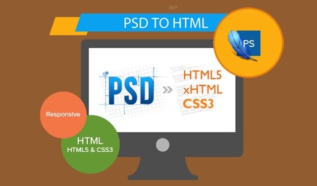 فایل psd شما رو به صفحه وب با فرمت html , css , javascript تبدیل کنم