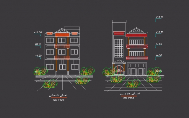 طراحی و ترسیم نقشه های ساختمان و نما را با اتوکد و رویت بصورت 2D و 3D انجام دهم.