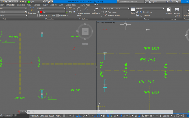 ترسیم اشکال و نقشه ها در Autocad (با اصول ترسیمی) انجام بدم