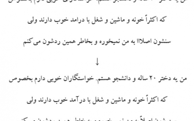 اشکالات متن با لحن گفتاری رو برطرف کنم.