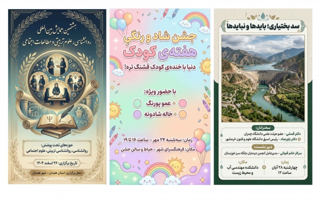 با هوش مصنوعی پوستر و بنر طراحی کنم