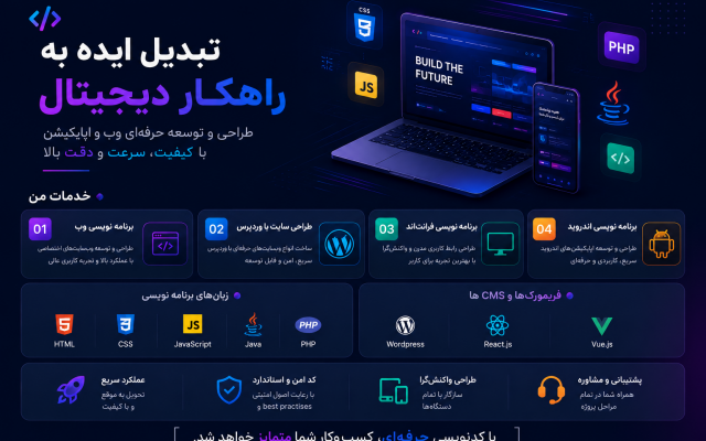 برنامه نویسی و طراحی سایت ها را انجام دهم