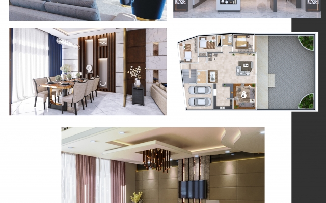 طراحی پلان در اتوکد، طراحی داخلی و نما در 3dmax و revit و رندر انجام بدم
