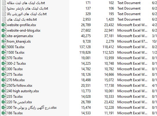 لیست بیش از 10 هزار بک لینک با Daو PA بالا رو بهتون بدم