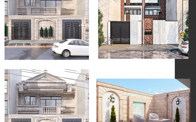 طراحی پلان در اتوکد، طراحی داخلی و نما در 3dmax و revit و رندر انجام بدم