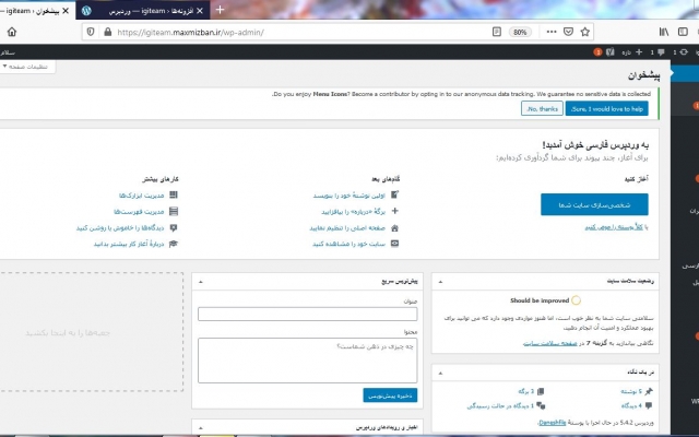 نصب وردپرس و نصب و ادیت قالب وردپرس انجام بدم