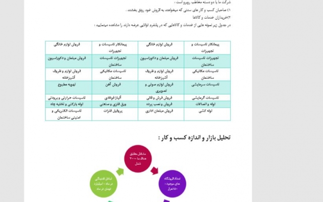 برای کسب و کار و ایده ها و استارتاپ های شما بیزینس پلن بنویسم.