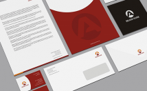 طراحی-ست-اداری-شامل-سربرگ-پاکت-نامه-کارت-ویزیت-کارت-پستال