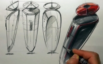 طراحهای-دستی-کشیده-شده-کاغذ-مدل-سه-بعدی-کامپیوتری-تبدیل